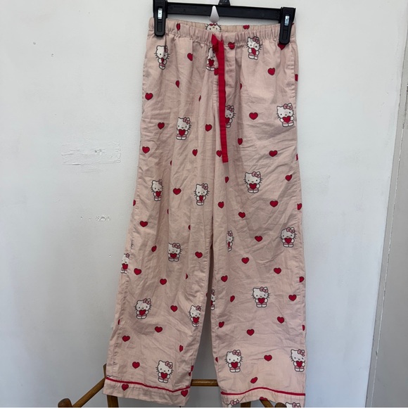 Hello Kitty pottery barn teen PJs Hearts Organic Cotton Percale Pajama Set small - Picture 11 of 16